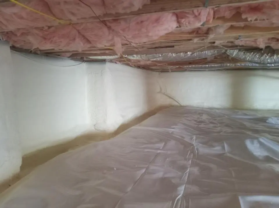 Crawl space encapsulation with closed-cell spray foam for Attic Insulation in Stevenson Ranch